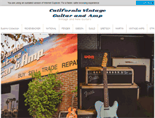 Tablet Screenshot of californiavintageguitarandamp.com